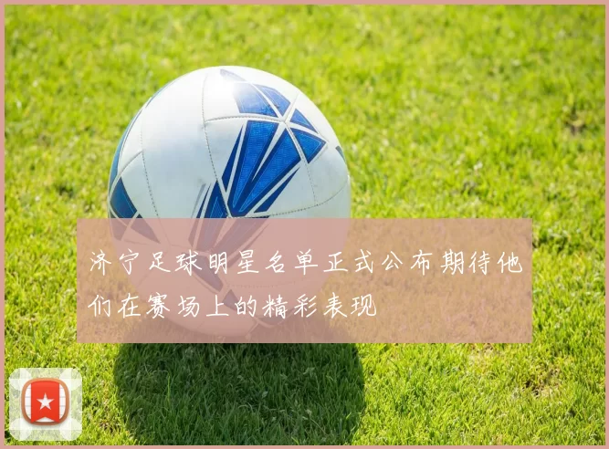 济宁足球明星名单正式公布期待他们在赛场上的精彩表现