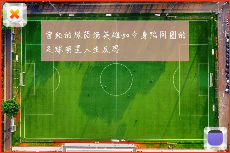 曾经的绿茵场英雄如今身陷囹圄的足球明星人生反思